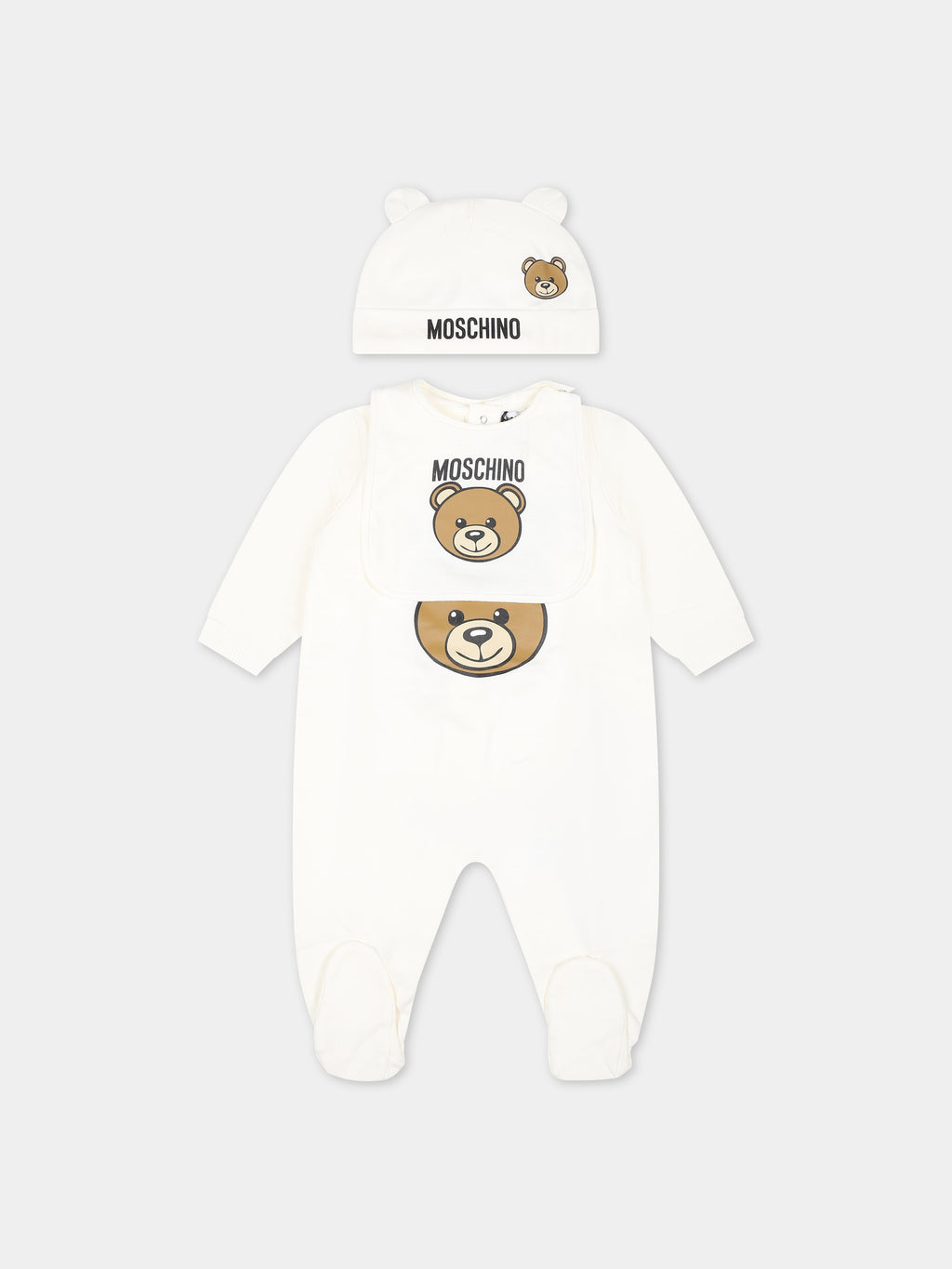 Ensemble blanc pour bébé enfants avec Ours en peluche